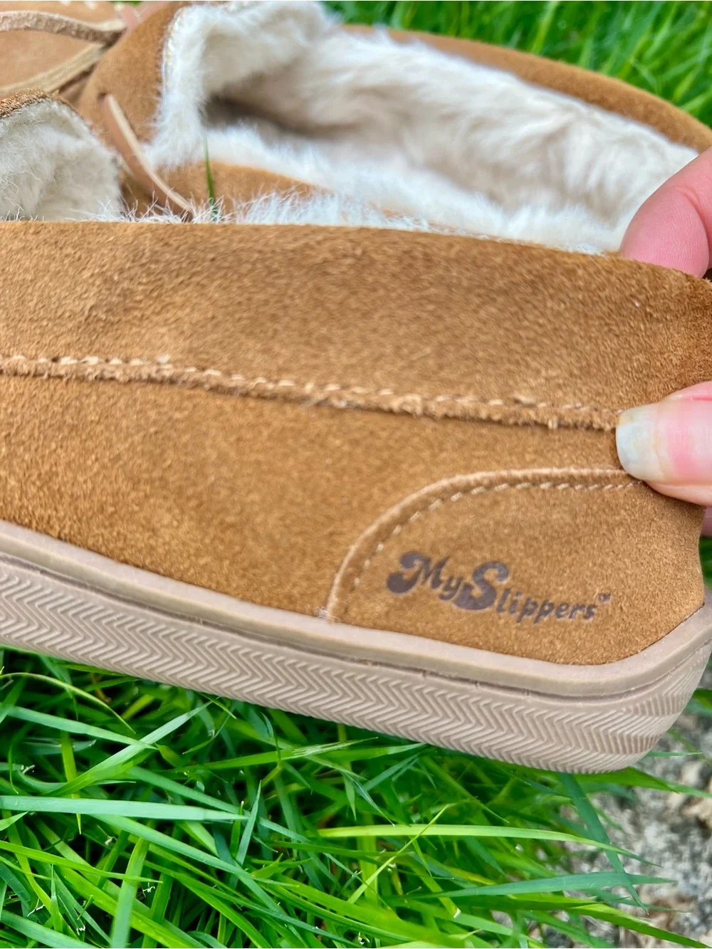 NWOB Men’s 9 My Slippers Luxury Leather Suede Coastal Fur Brown Boat Shoes Prep